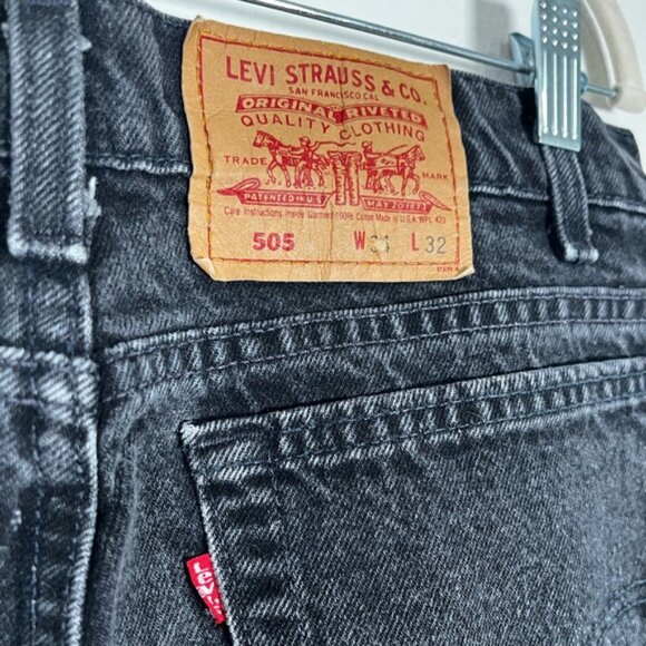 Levi's vintage 90’s Black Straight Jeans Classic Fit size 34 - Picture 8 of 10